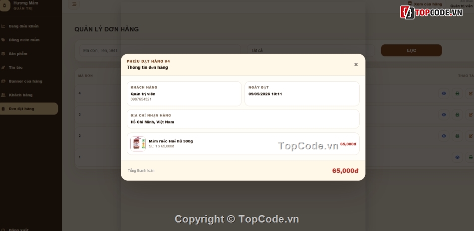 web bán nước mắm,web nước mắm,code bán hàng